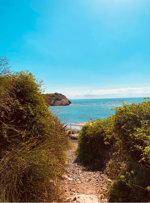 Access road to a beach in Sitges